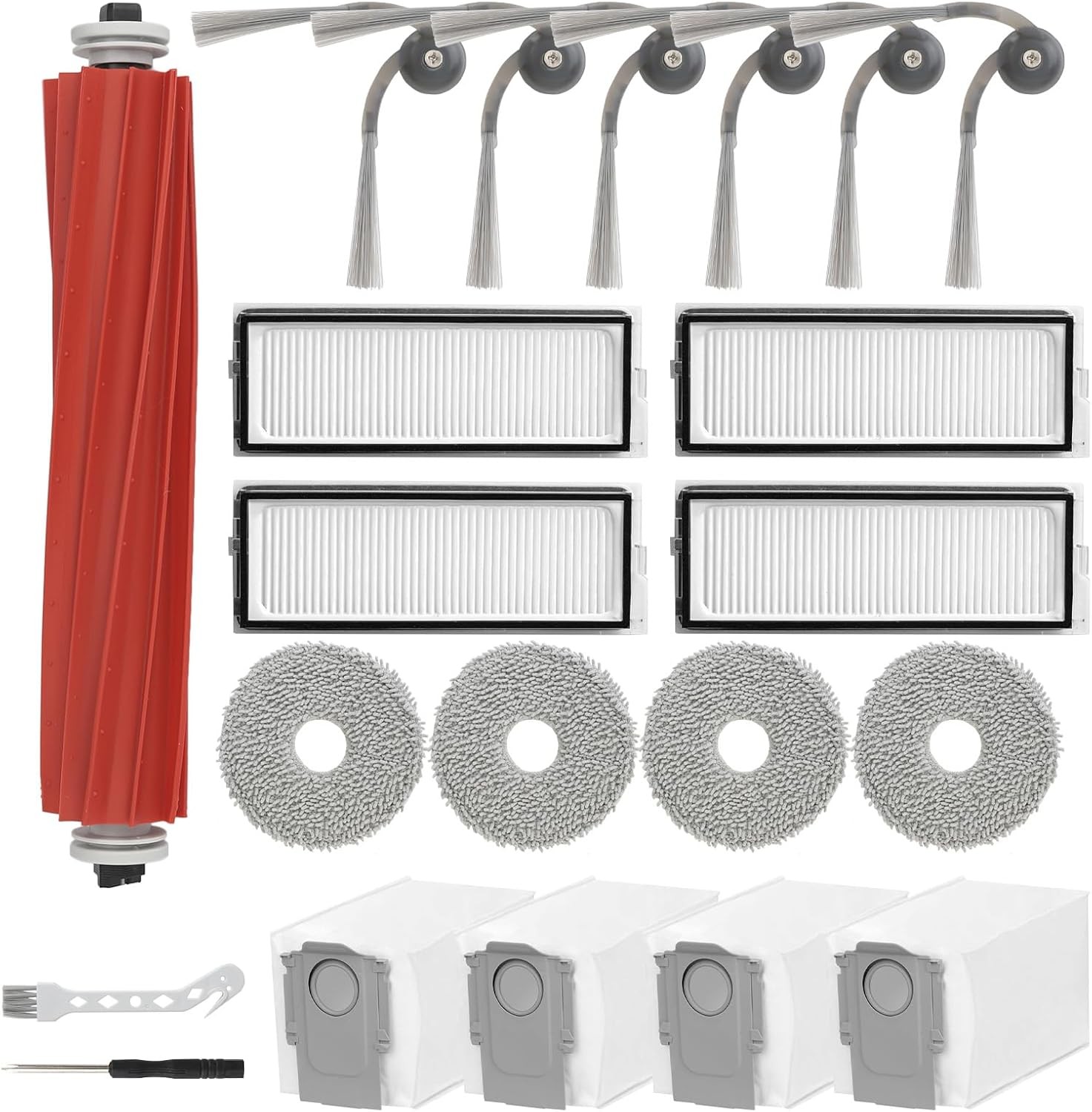 19 PCS Accessories for Roborock QV 35A Robot Vacuum Cleaner Replacement Parts