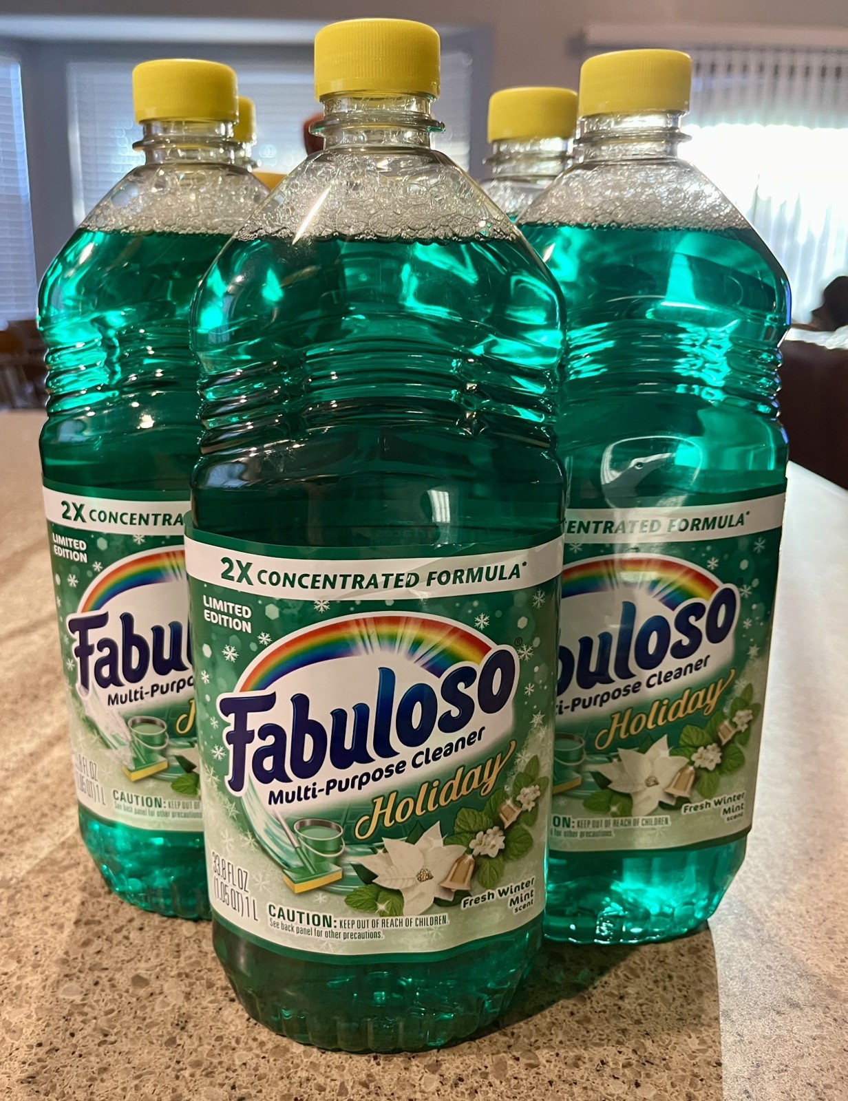 6 Pack Fabuloso Multi-purpose Cleaner Holiday Fresh Winter Mint Scent 33.8oz ea
