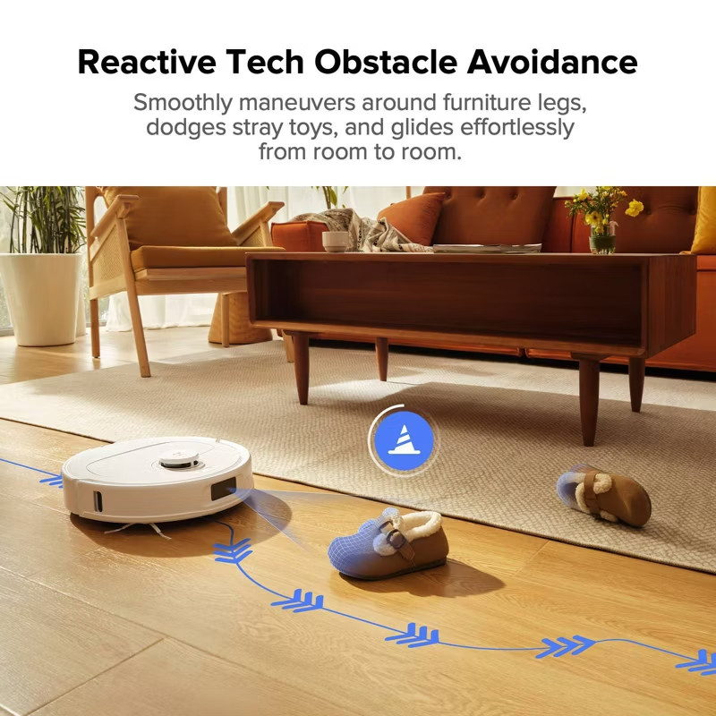 Roborock Qrevo Pro Cordless Robot Vacuum and Mop 6.5″ Cleaning Path White
