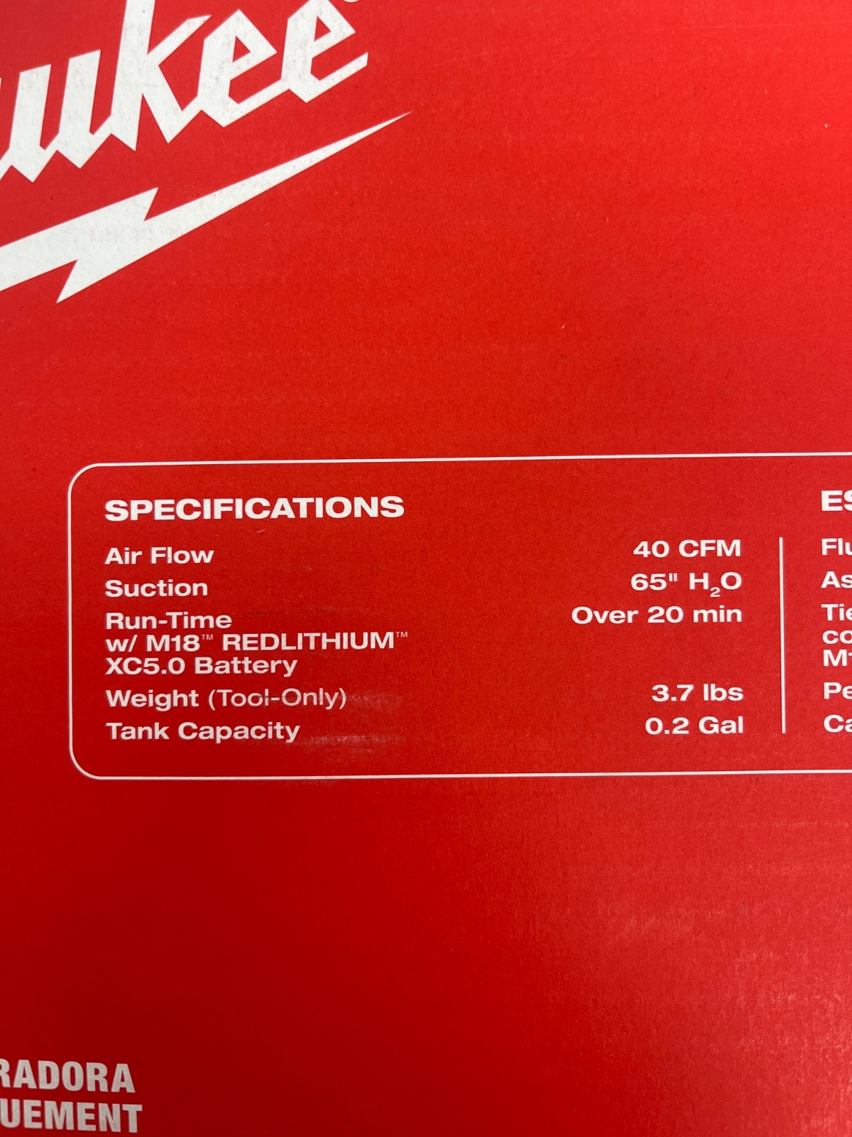 Milwaukee 0892-20 M18 Brushless Handheld Vacuum Tool Only 18V HEPA Filter