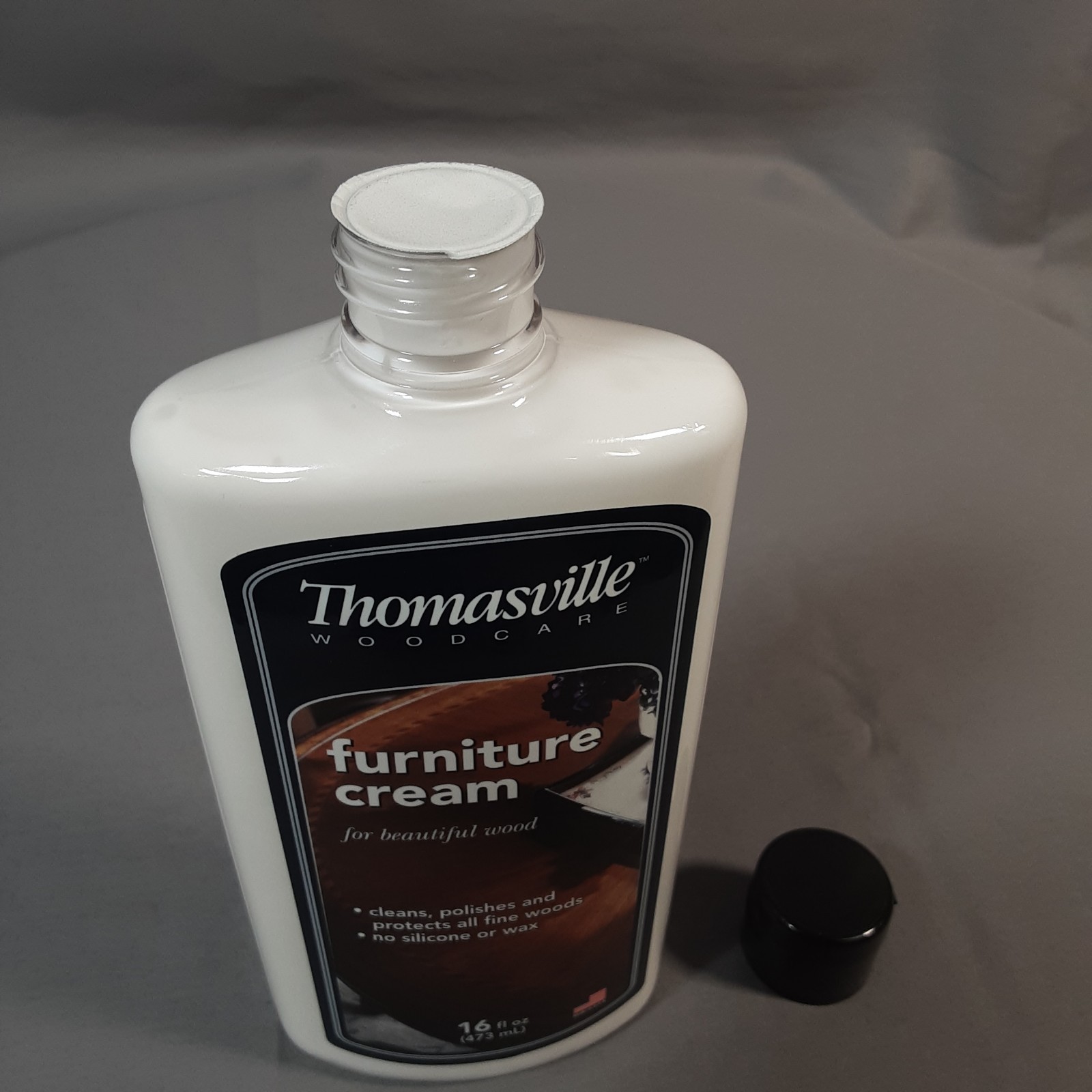 NEW Thomasville Furniture Cream Wood Polish Cleaner 16oz Cleans Protects No Wax