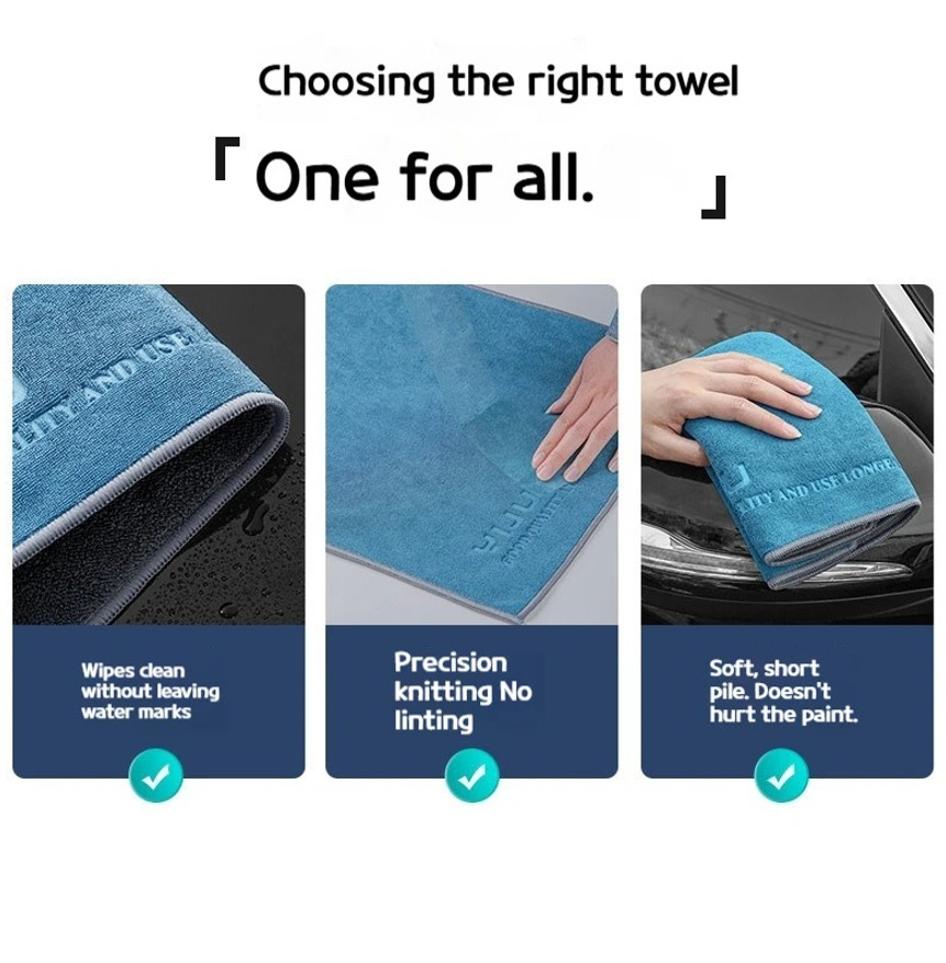 1Pcs Microfiber Car Wash Towel Lint-Free Ultra Soft Drying Cloth for Detailing