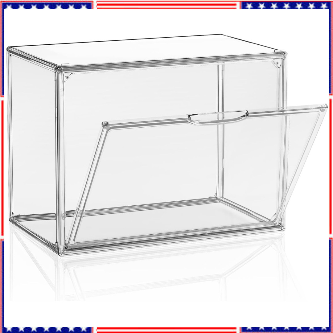 Clear Acrylic Display Case, Large Stackable Storage 1 Pack, X Large-Clear