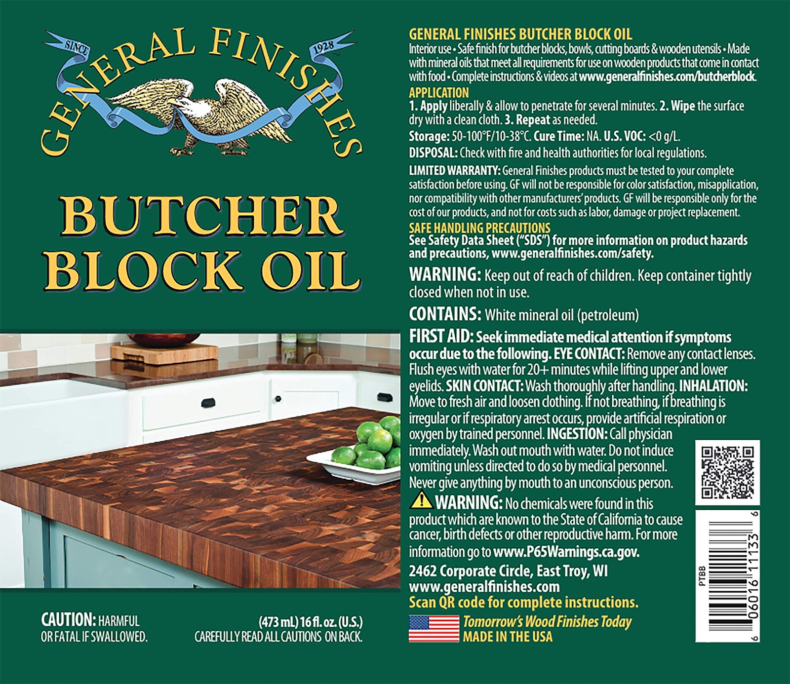 Butcher Block Oil, 1 Pint