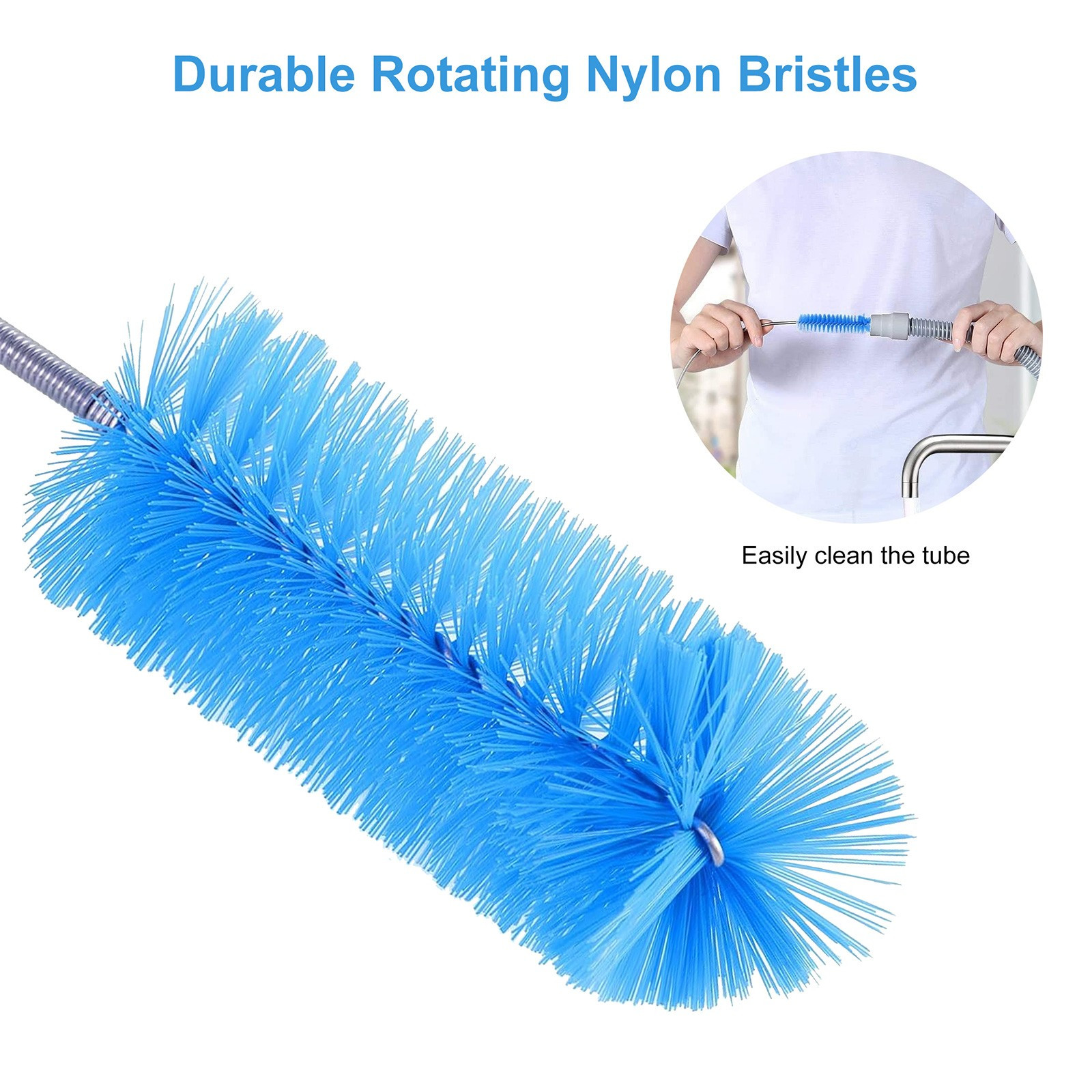 3 PCS Double Ended Drain Cleaning Brush Set Flexible Pipe Clog Remover Tool US