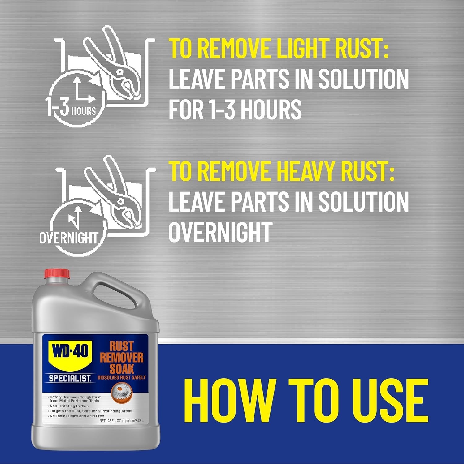 1 Gallon Biodegradable Rust Remover Soak – Non-Toxic and Effective Solution