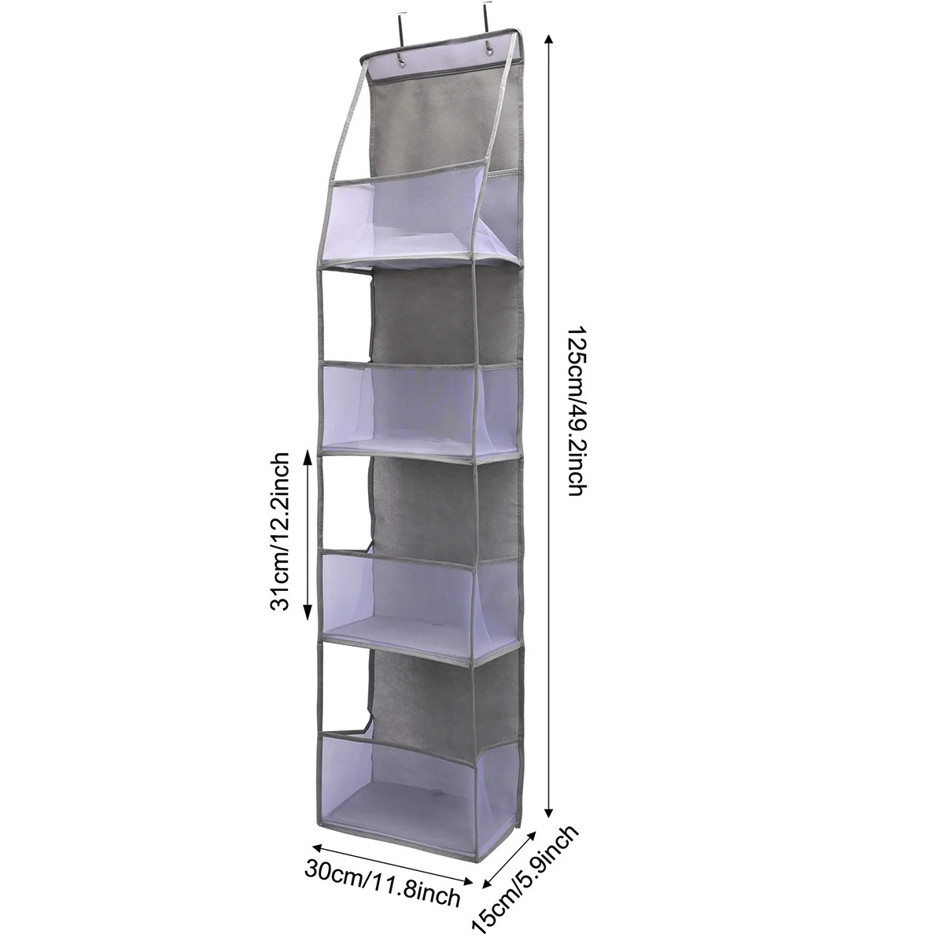 1pc 4 Layer Over The Door Hanging Organizer Cosmetics Storage – NEW