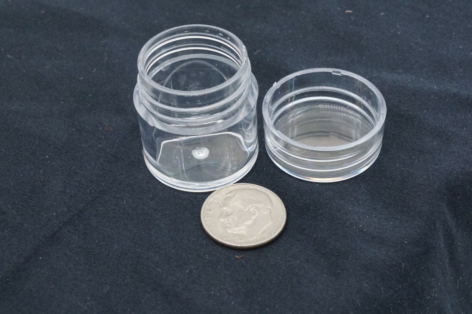3 Pk Transparent Bead Storage Containers Plastic 30 Round Storage Jars 25x35mm