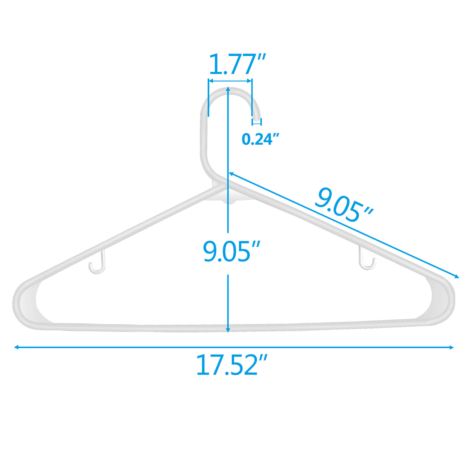 Premium Quality Clothes Hangers (100 Pack) Plastic Gallus Shirt Hanger