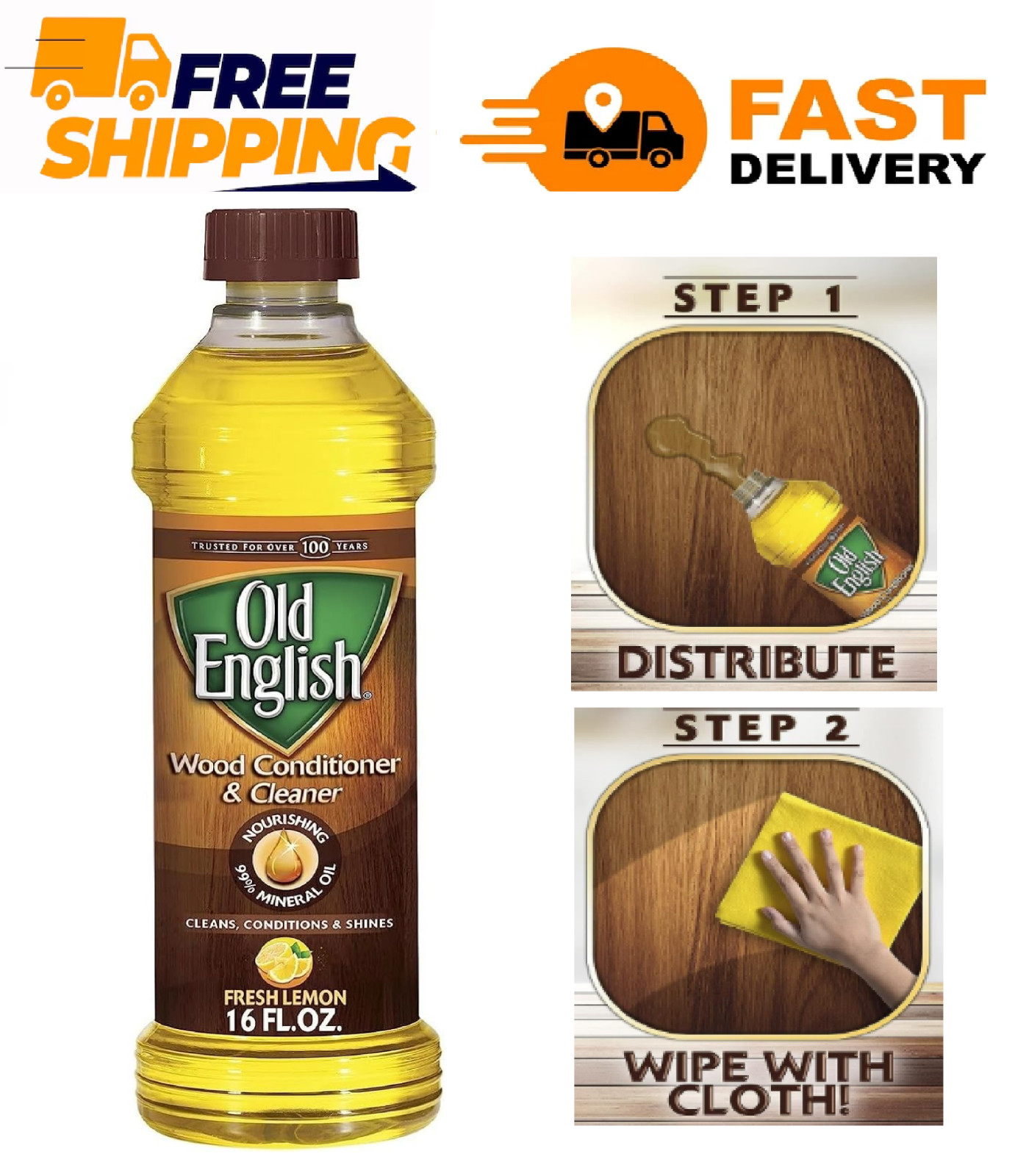 Old English Oil, Bottle Lemon 16 Fl Oz