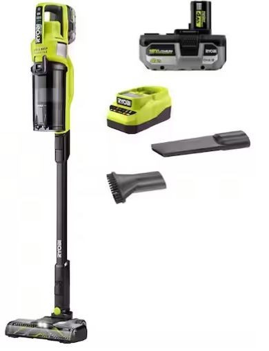 RYOBI PBLSV716K HP 18V Brushless Cordless Stick Vacuum w/ 4.0 Ah Battery (A/B)