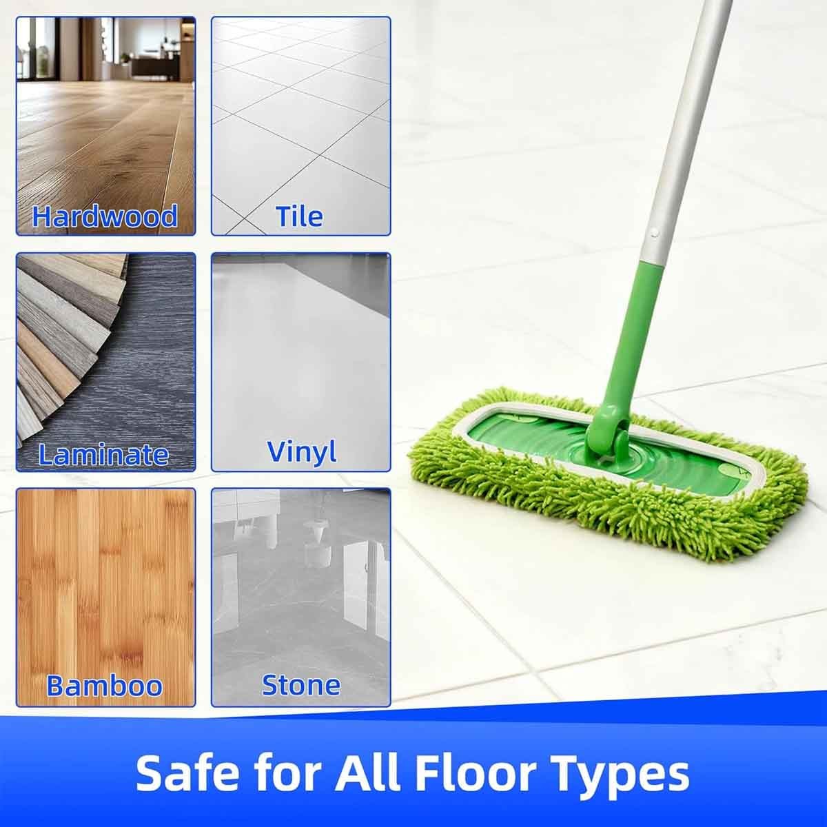 1-8 Pack Chenille Microfiber Mop Pads Reusable Machine Washable Floor Cleaning