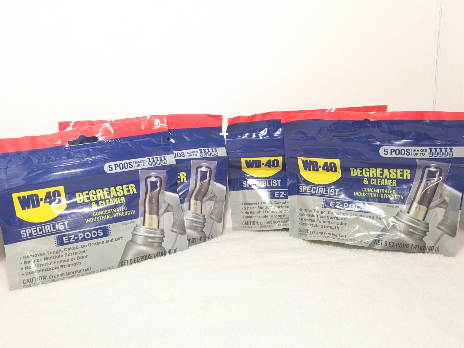4 PACKS OF WD-40 DEGREASER & CLEANER PODS EZ PODS 20 TOTAL PODS