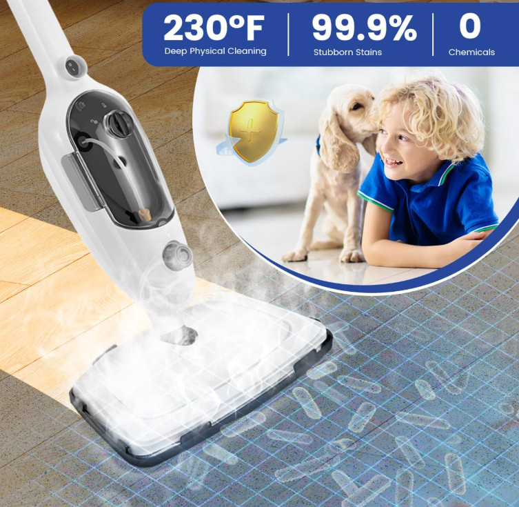Mopa Vapor 10en1 Limpiador Vapor Suelos Madera Baldosa Alfombra Hogar, Nuevo