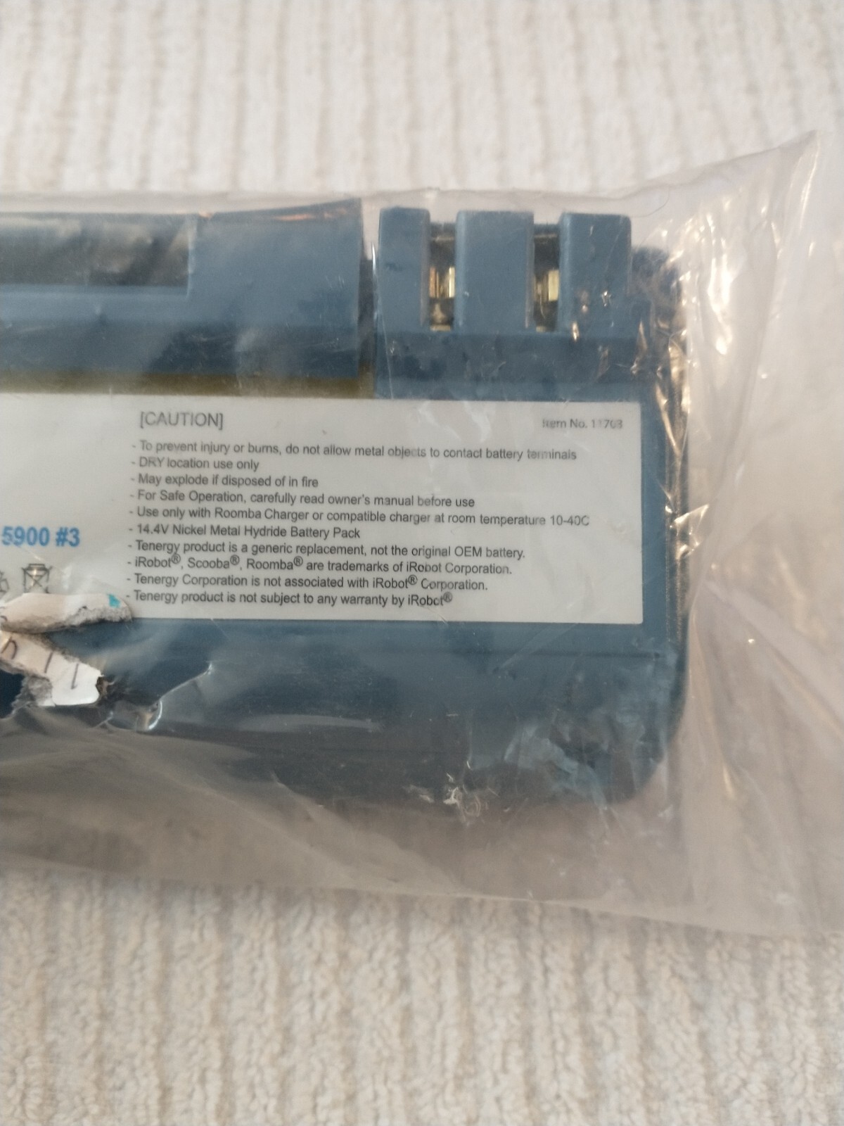 New Tenergy Replacement Battery For iRobot Scooba 5900 #3 14.4V NI-MH 3500mAH