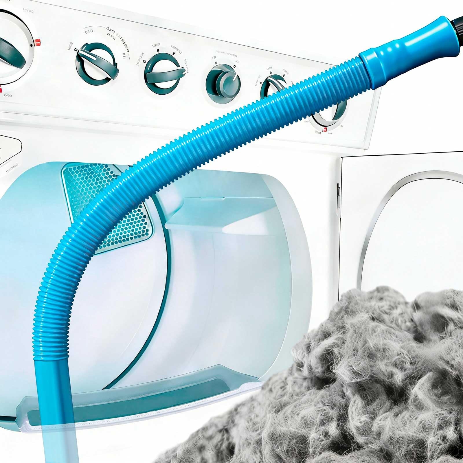Dryer Vent Cleaner Kit with Flexible Vacuum Hose – Universal Lint Removal Too…