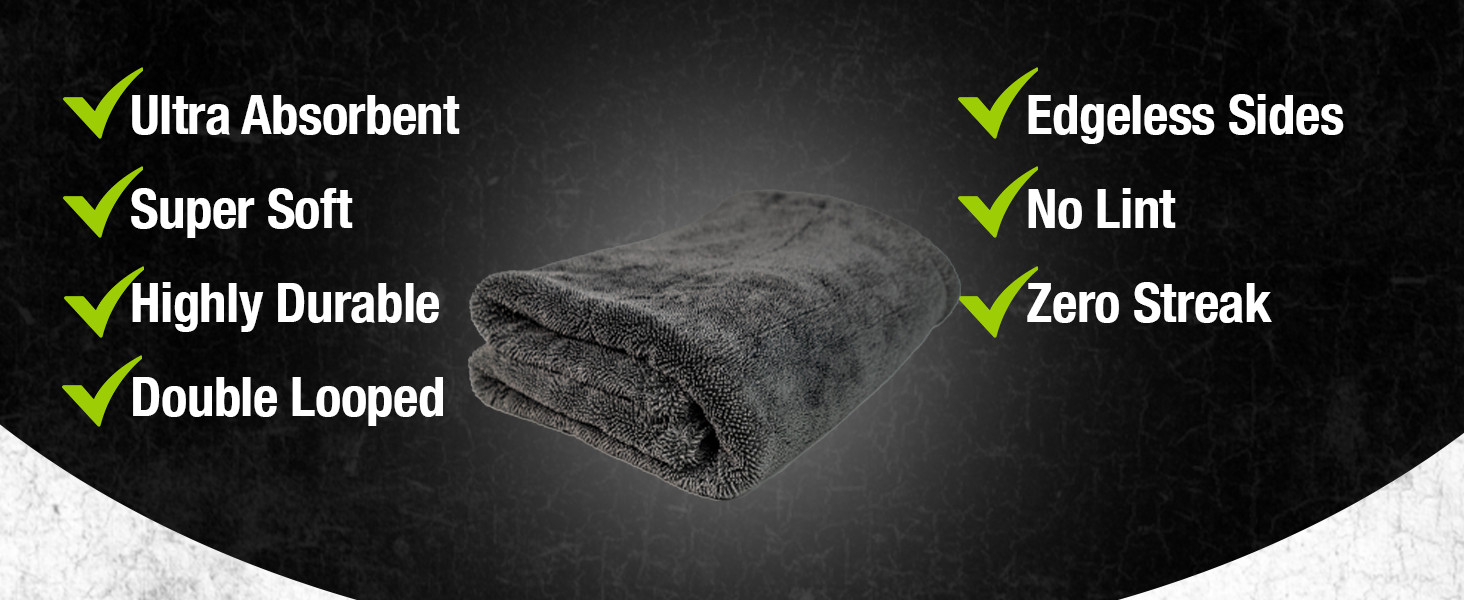 1400GSM Thick Plush Microfiber Towel Cleaning No-Scratch Rag Polishing Detailing