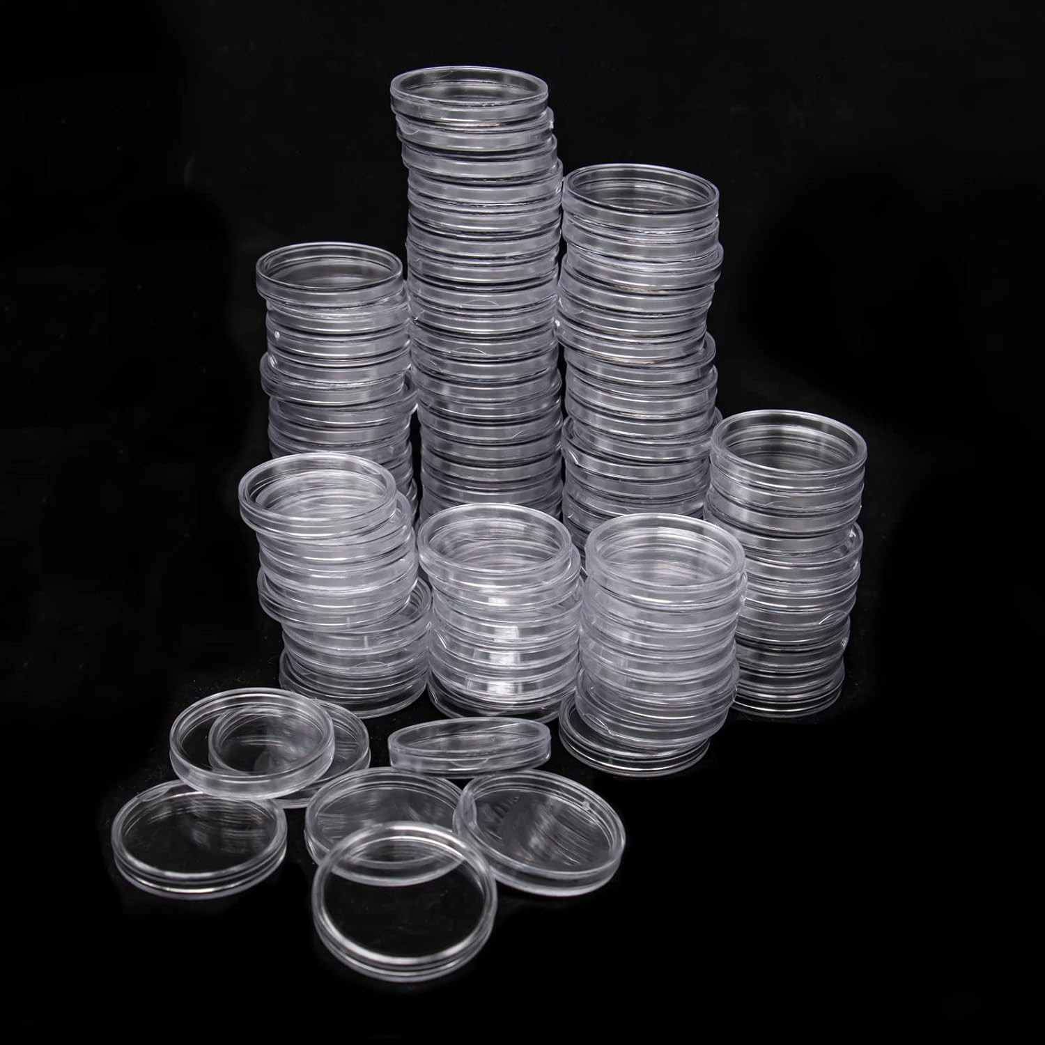 100Pcs 19mm 0.75inch Coin Holder Capsule Clear Round Storage for US Penny 1 cent