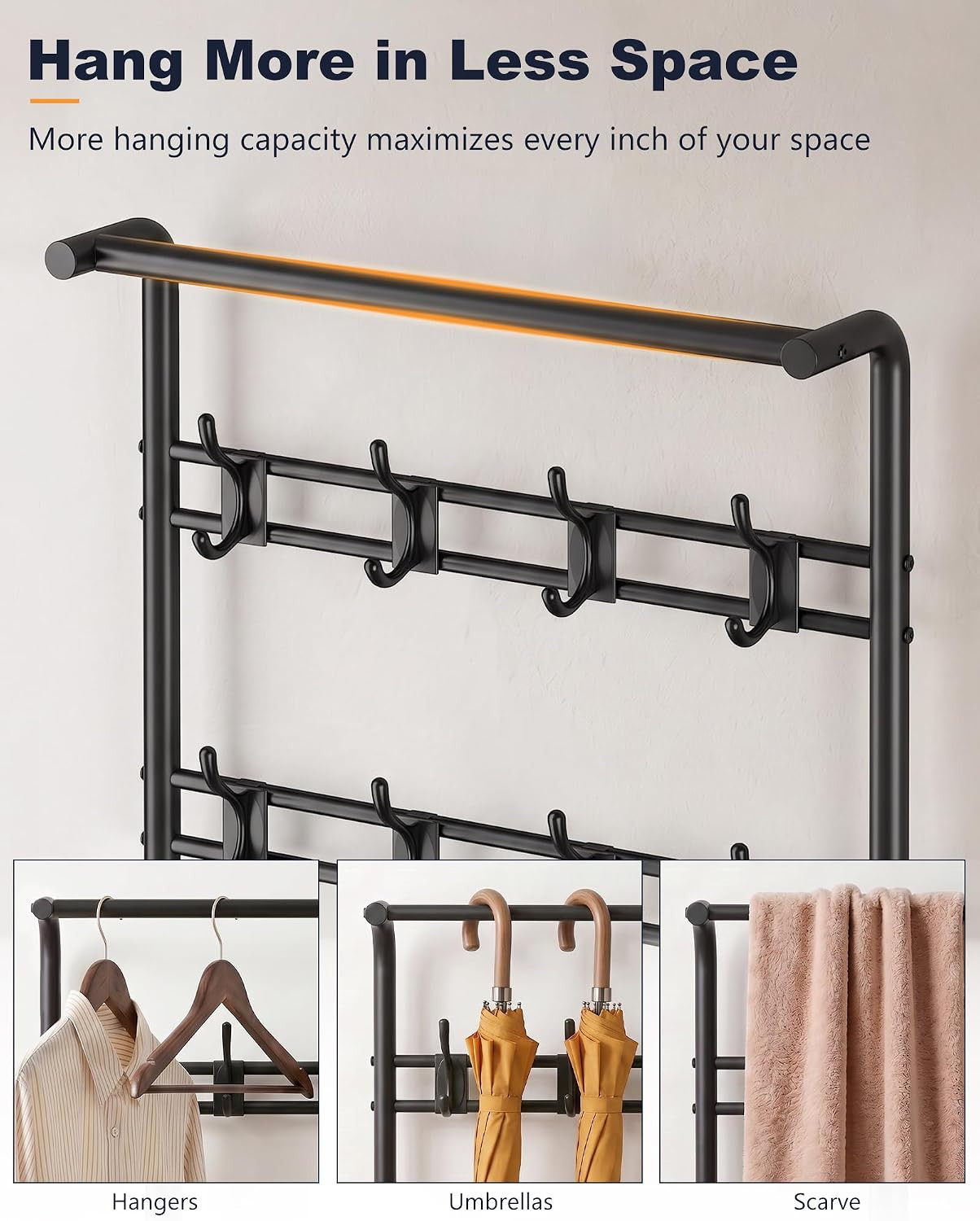 Hall Tree with Shoe Bench, 4-In-1 Entryway Coat Rack | Freestanding Mudroom Orga