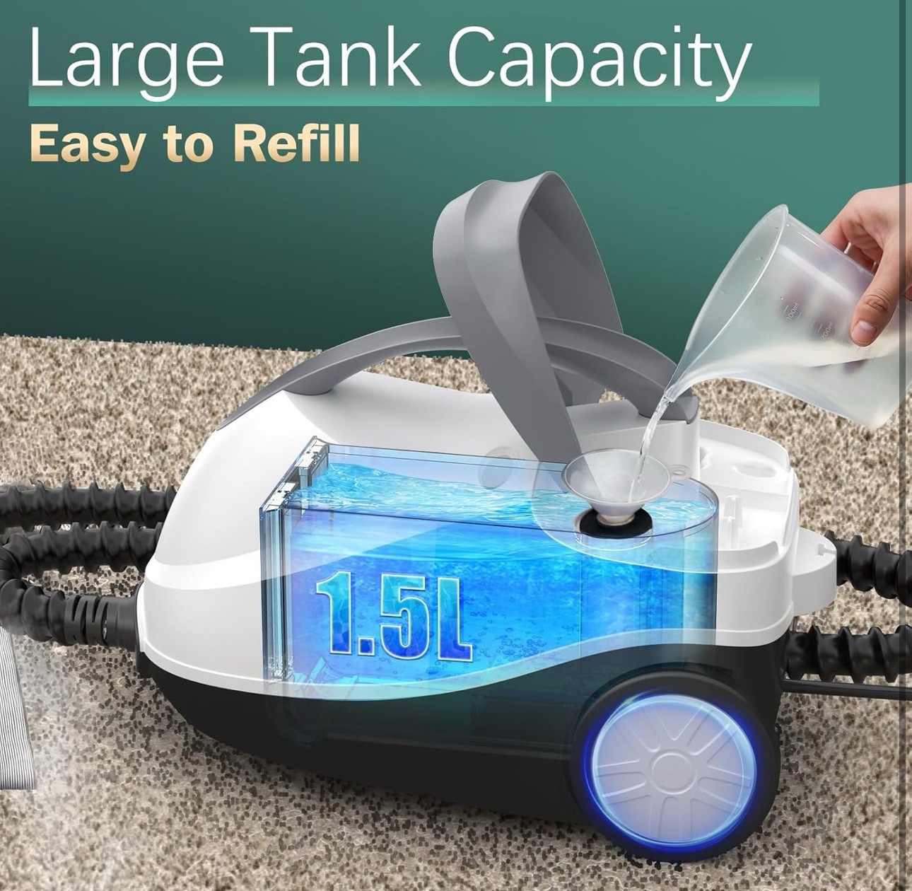 Steam Cleaner with 28 Accessories for Home, 1800W Powerful Multipurpose Steam Mo
