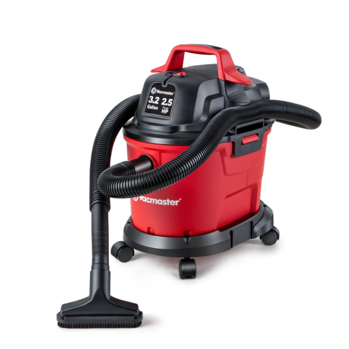 Vacmaster 3.2 Gallon 2.5 Peak Wet Dry Vacuum Cleaner Wall Mounted Portable Red