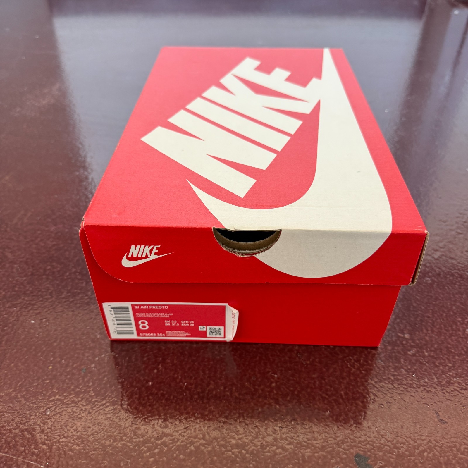 Nike Empty Shoe Box Red White Swoosh Original Packaging Size 8 9 WMNS BOX ONLY