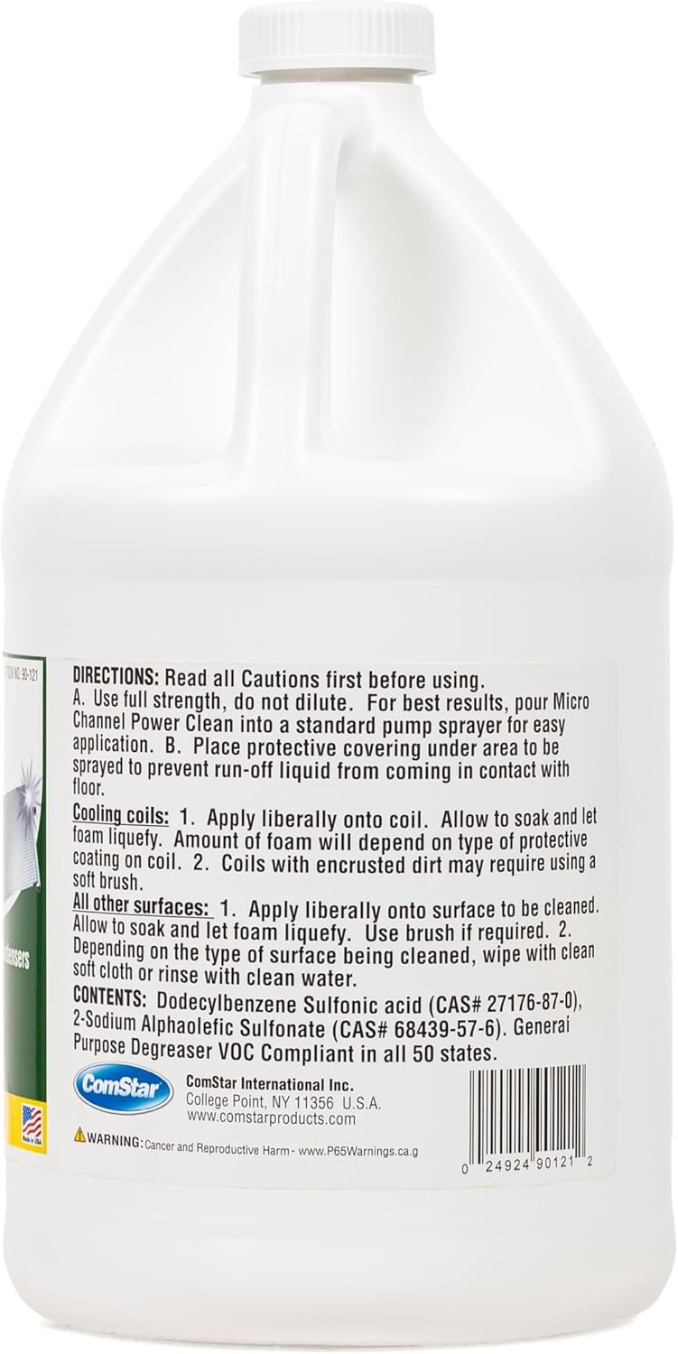 ComStar Micro Channel Power Clean 16 Ounces | No-Rinse Foaming Coil Cleaner