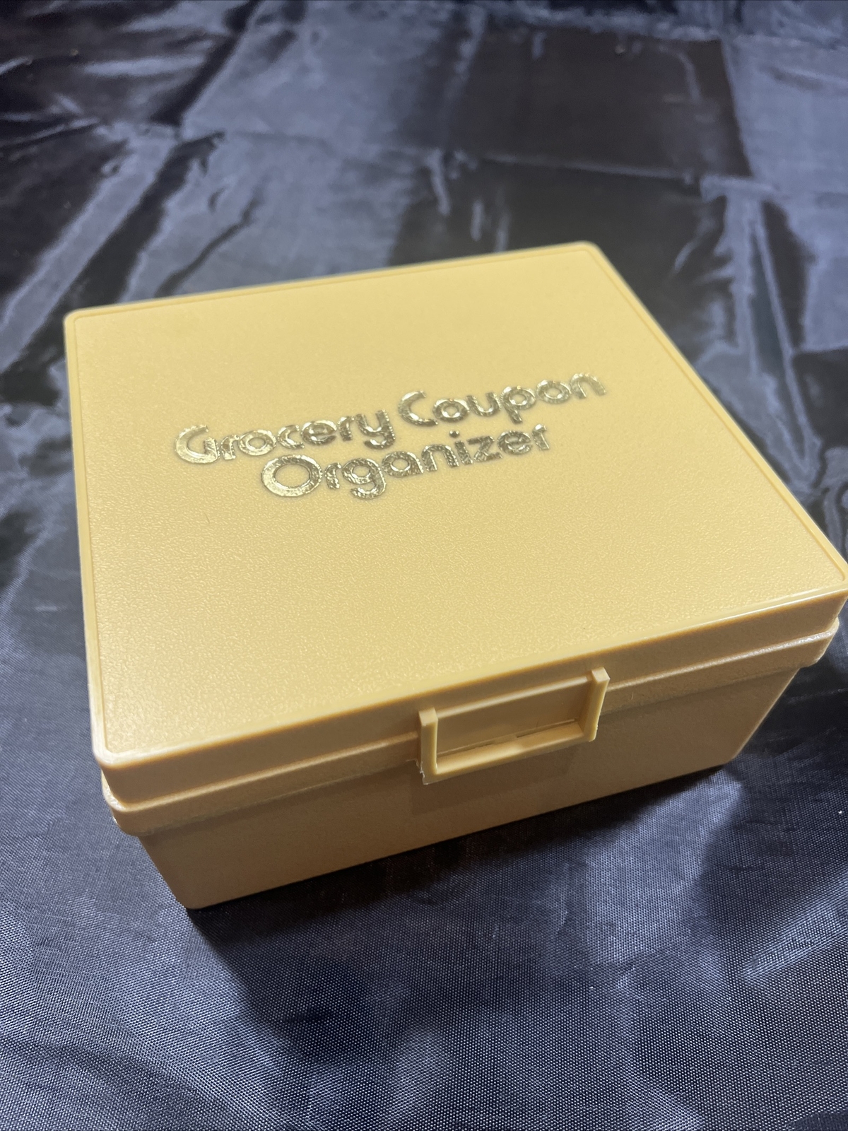 Vintage Grocery Coupon Organizer Master File Box Plastic Yellow