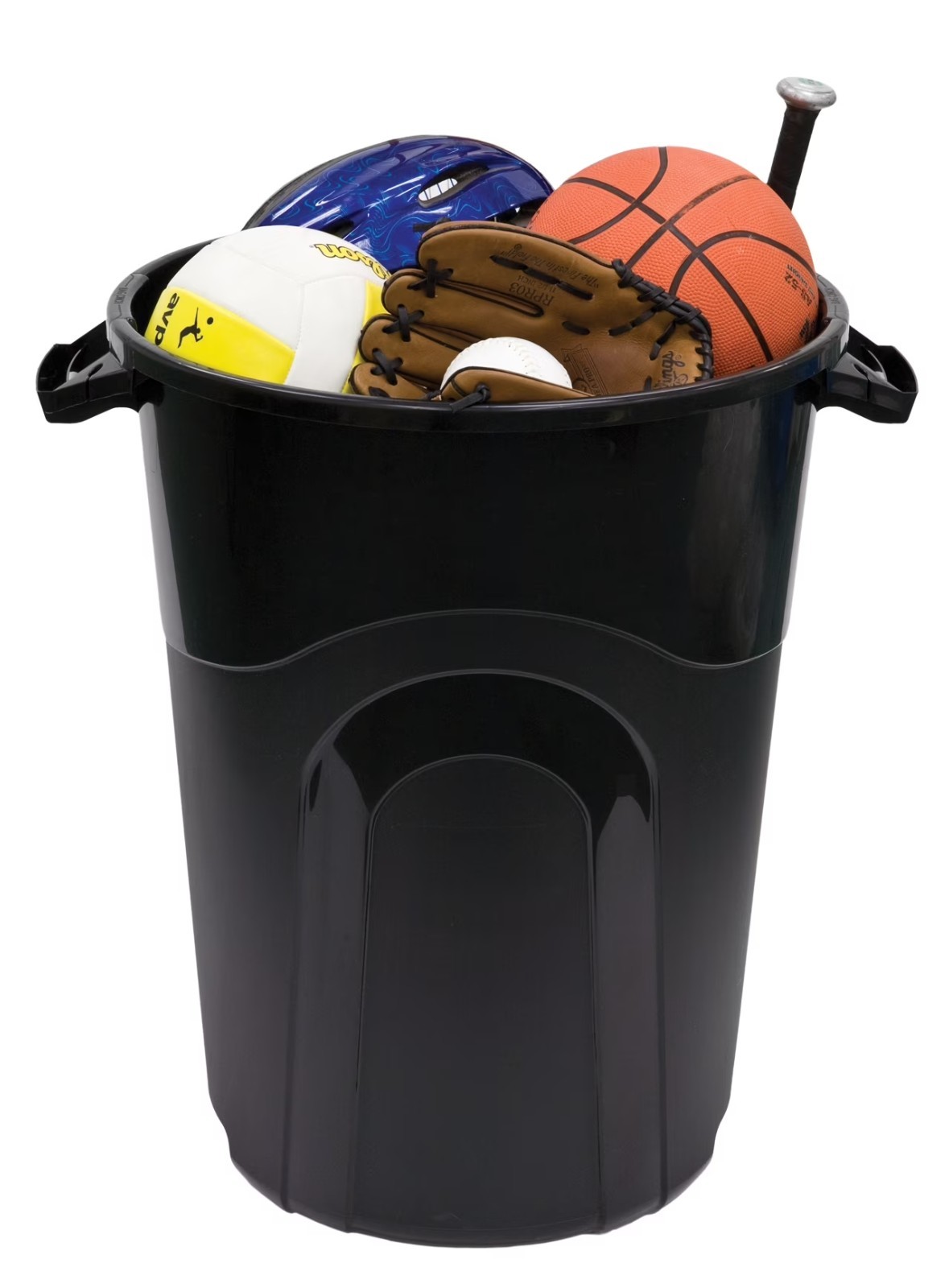(2 pack) Hyper Tough 32 Gallon Heavy Duty Injection Molded Trash Can with Click