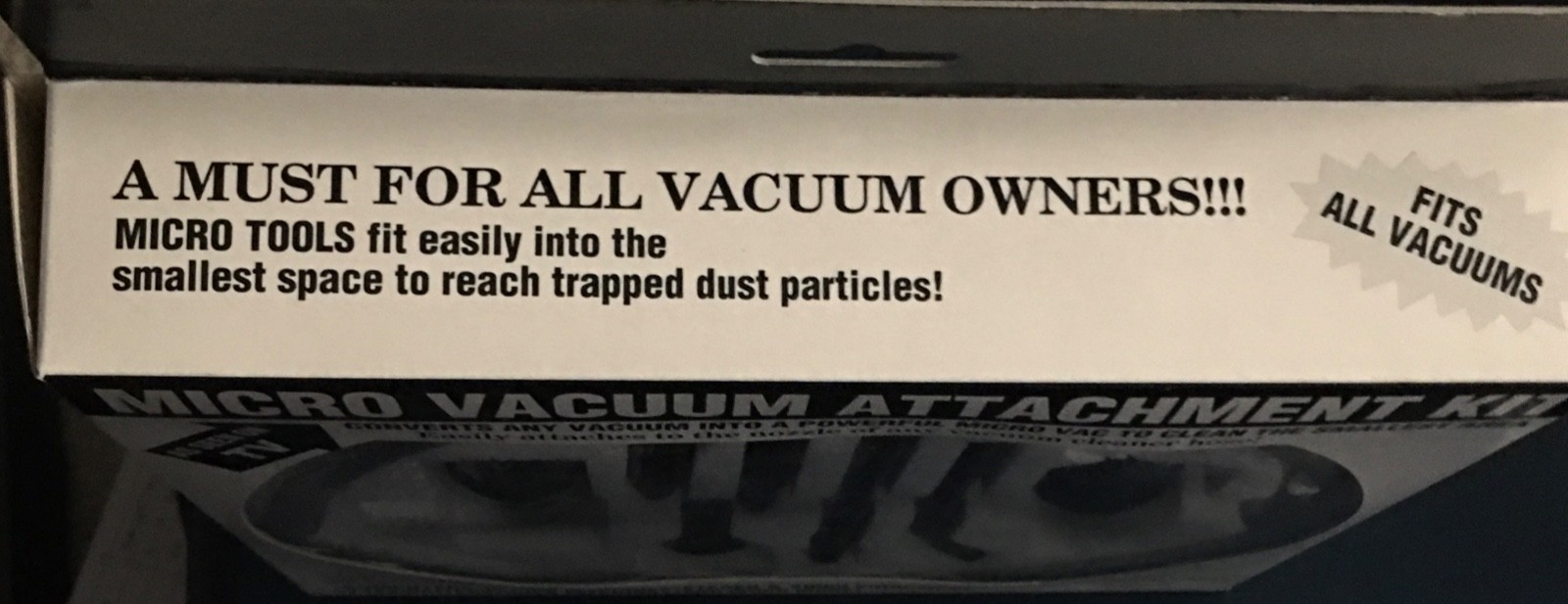 Micro Vacuum Attachment Kit Item 59199 8 Piece Set NEW