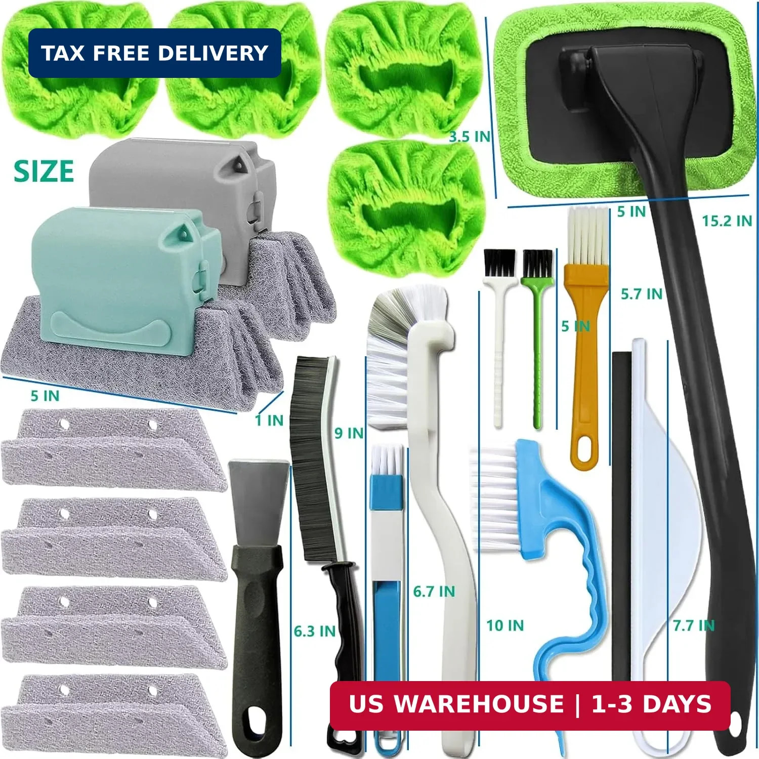 Window Track Cleaner Kit, 20Pcs Small Crevice Window Cleaning Tools | Cl