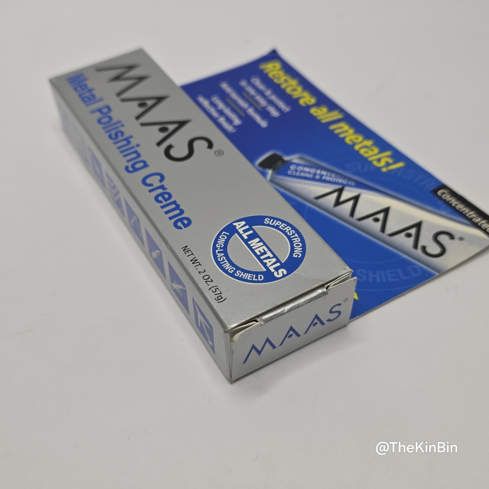 MAAS Metal Fine Polishing Cream All Metals Concentrated 2 oz Tube Full USA Made