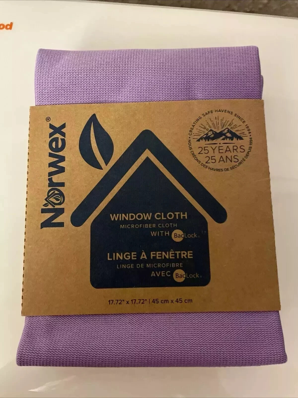 2 COUNTS (2 Pieces) Norwex Window Cloth – Purple – FAST FREE SHIPPING