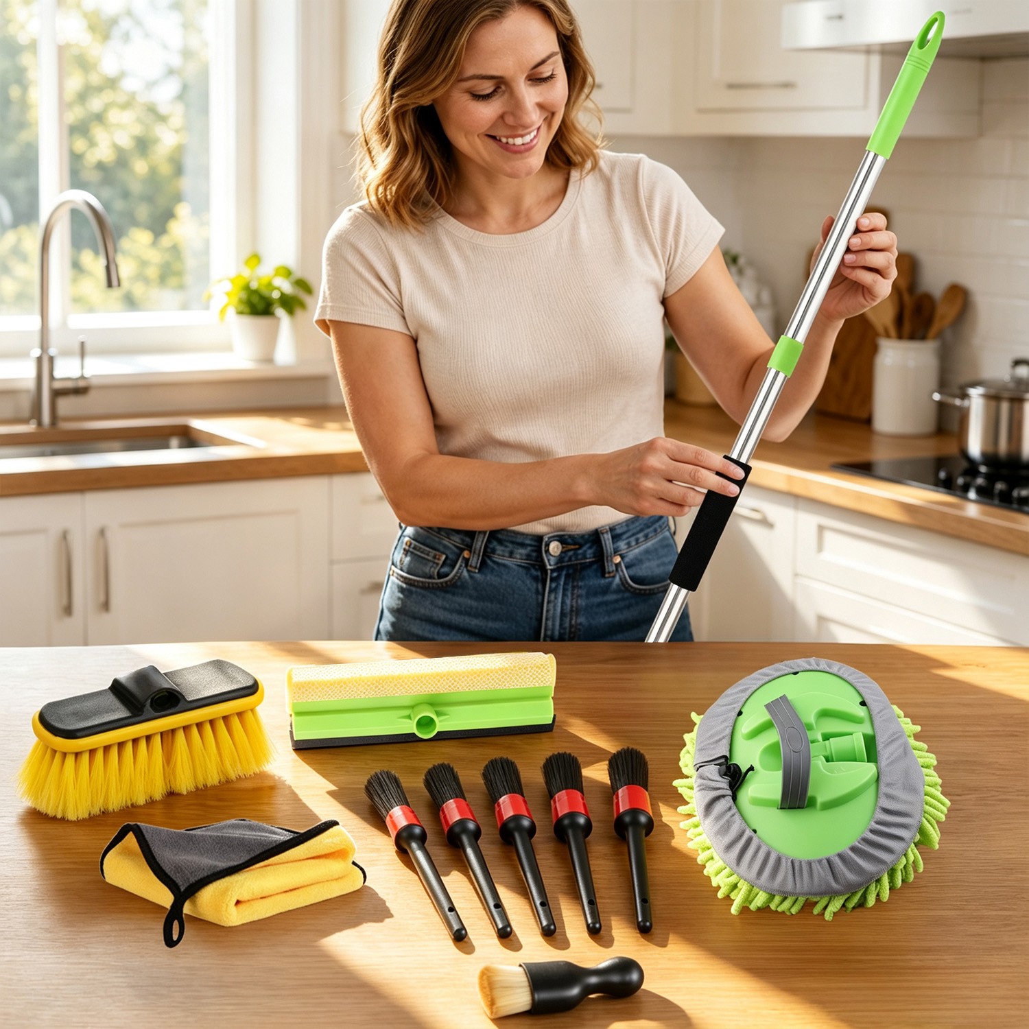 62″ Car Wash Brush with Long Handle, 12PCS for Car RV Truck Boat Wash