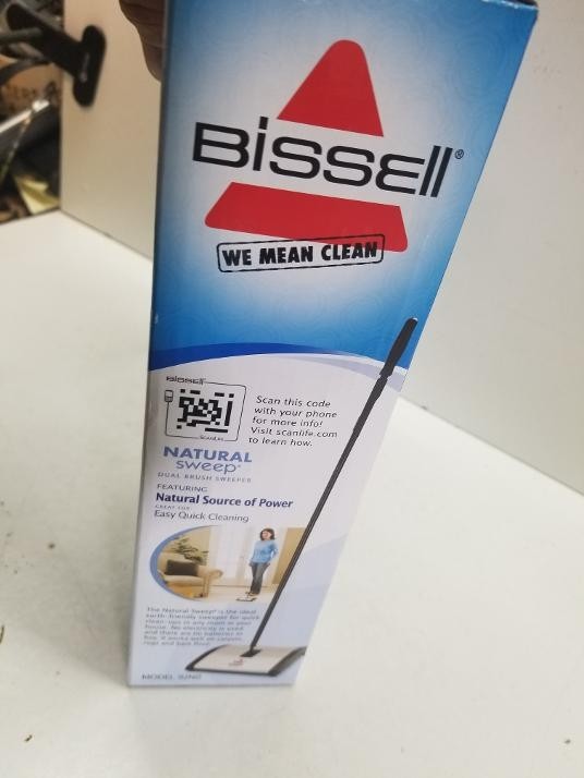 Bissell Natural Sweep Carpet & Floor Manual Light Sweeper Dual Rotating Brushes