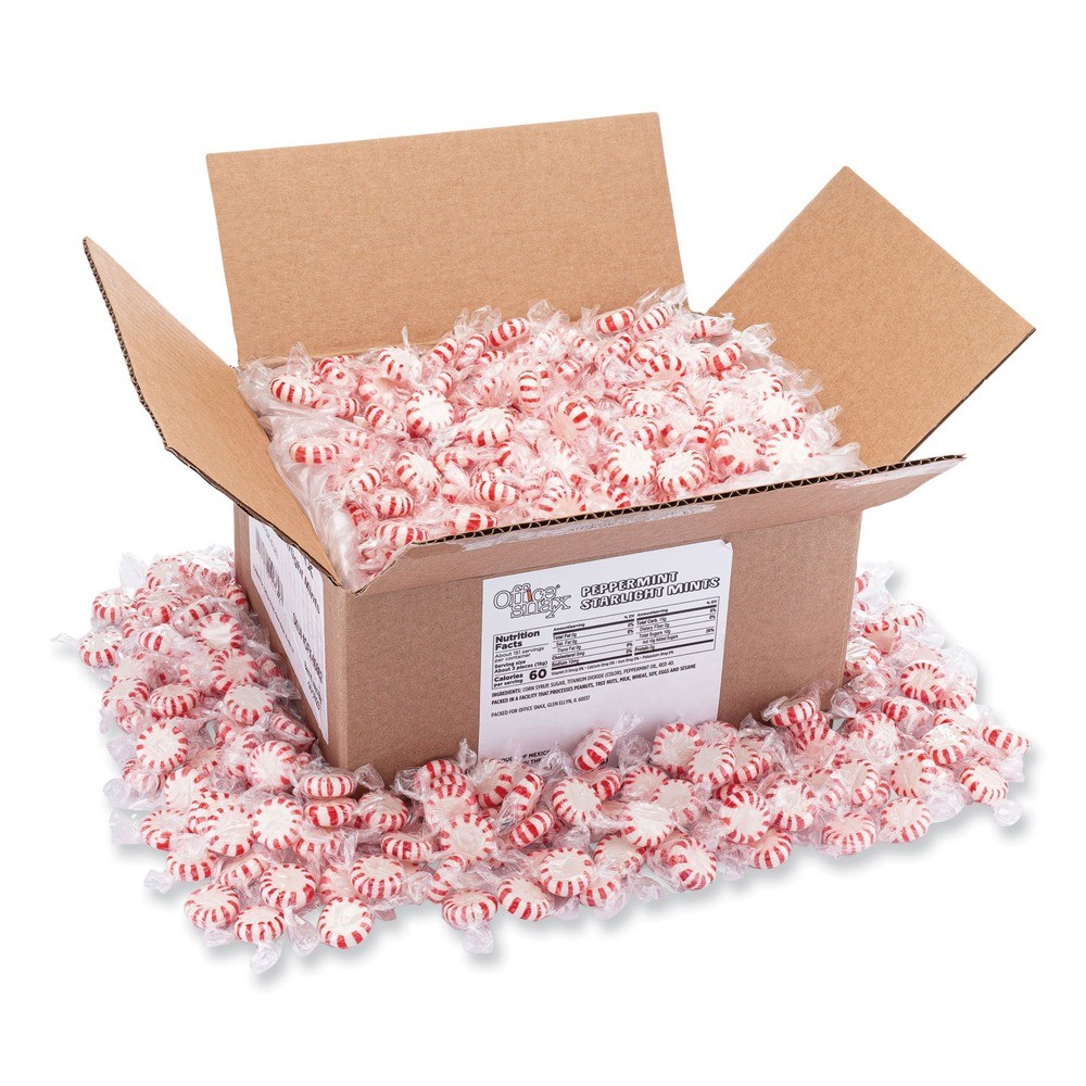 Office Snax 662 5 lbs. Box Candy Assortments – Peppermint Candy New