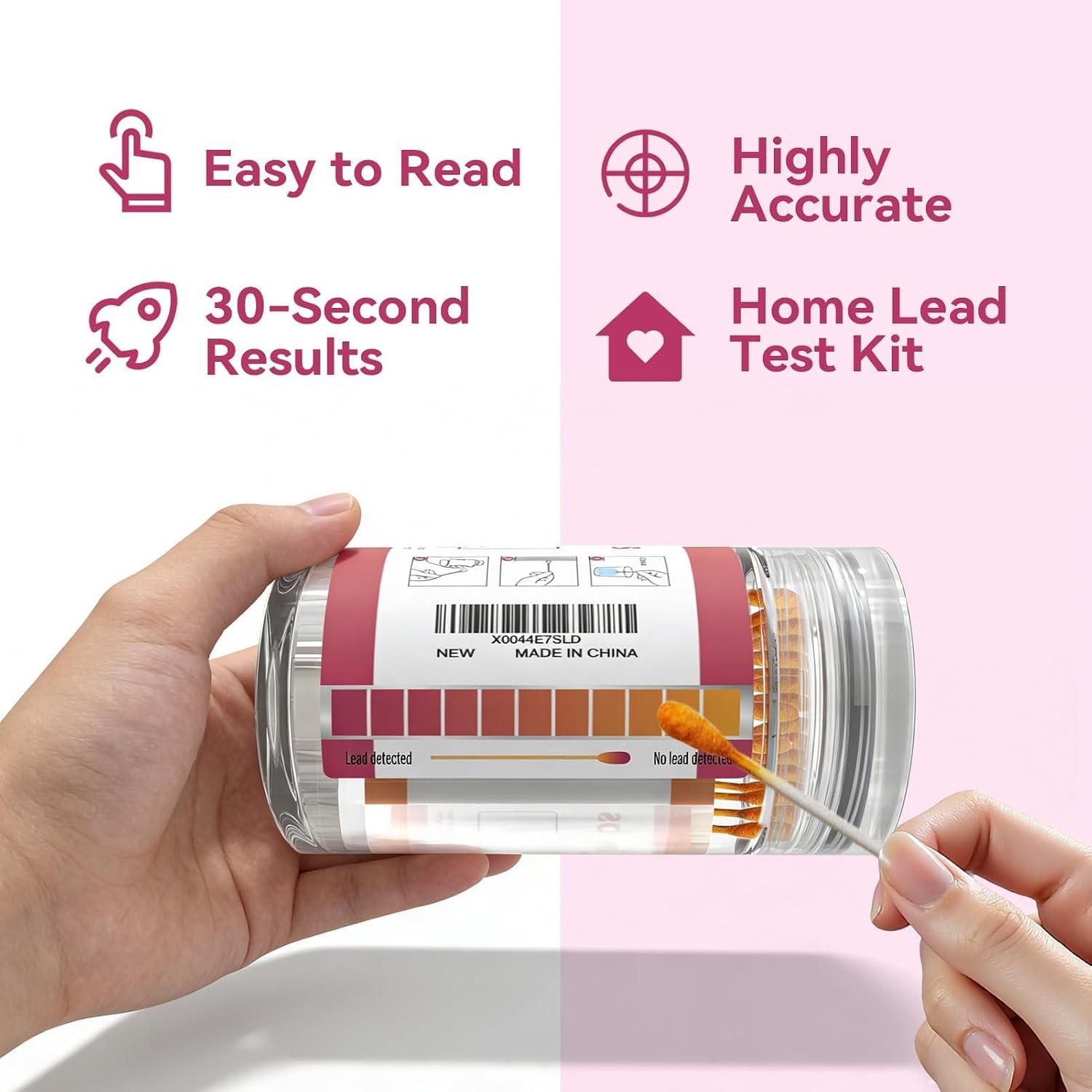 Lead Paint Detection Kit 30 High Sensitivity Lead Test Swabs for Dishes Paint
