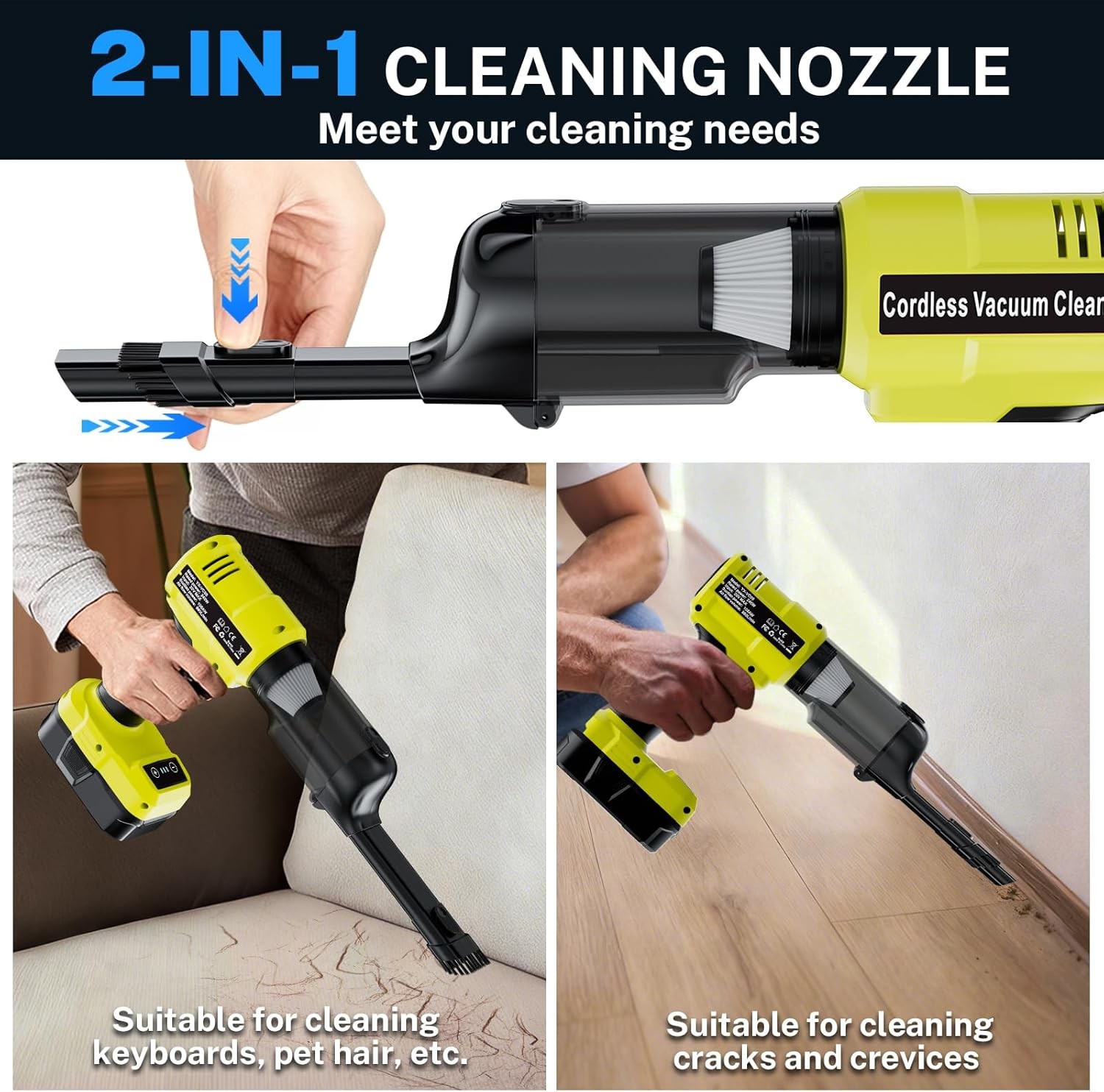 Handheld Vacuum for Ryobi 18V Battery 240W Car Vacuum with Brushless Motor