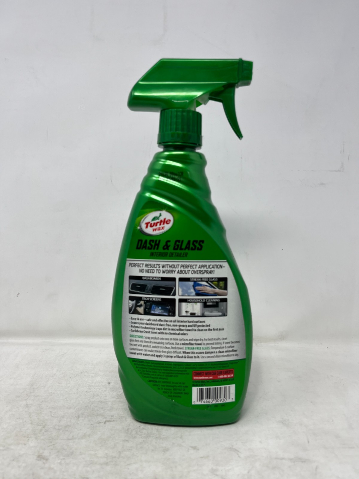2x Turtle Wax 1-Step Dash & Glass Interior Detailer, Caribbean Crush Scent, 23oz