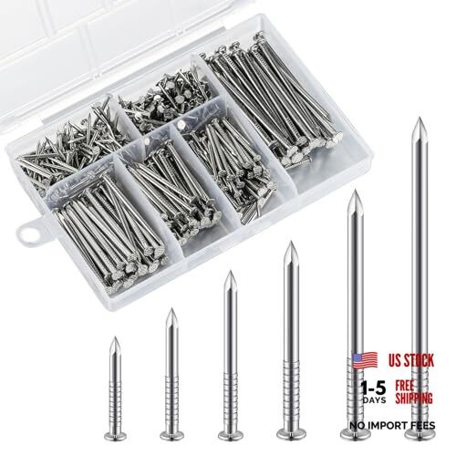 430pcs Stainless Steel 304 Nails Hanging Nails Wall Nails Dowels Long Kit Ss