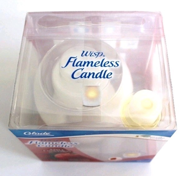 Glade Wisp Flameless Candle Apple Cinnamon Air Freshener Battery Powered