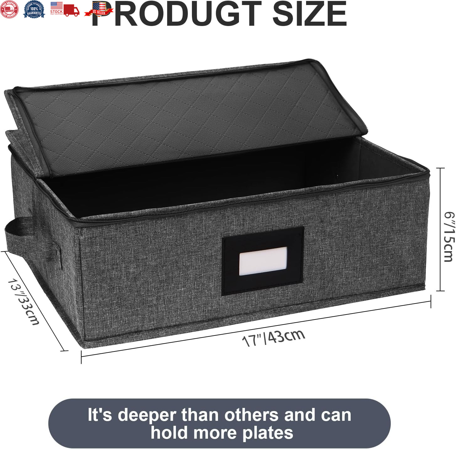 China Storage Containers Hard Shell, Platter Storage Containers 17″ x 13″ x 6…