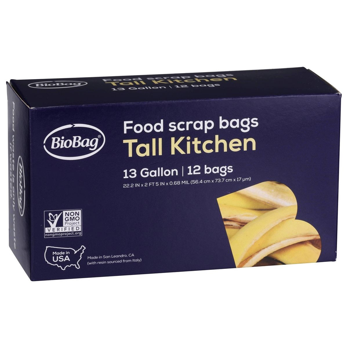 Tall Kitchen Compostable Food Trash Bags – 12ct/13gal