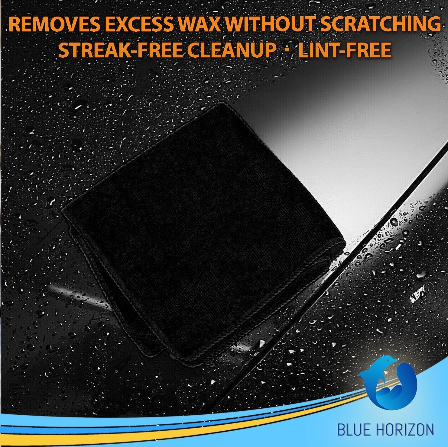 Microfiber Cleaning Cloth 36-Pack 16×16 inch Wash Towel 3 Dozen Black Car Rag