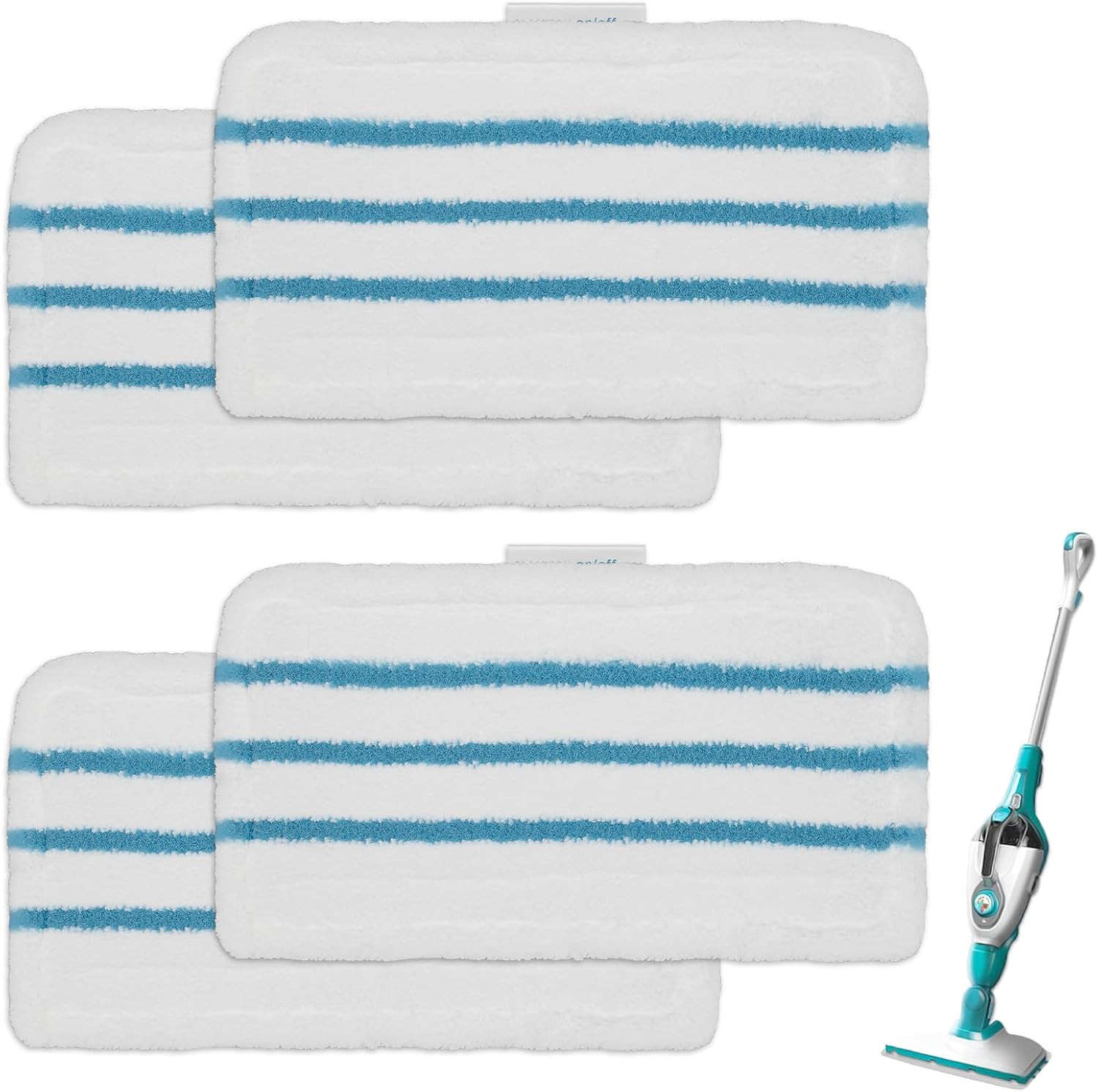 4Pack Steam Mop Pads Replacement for Black+Decker Steam Mop SM1600, SM1610, SM16