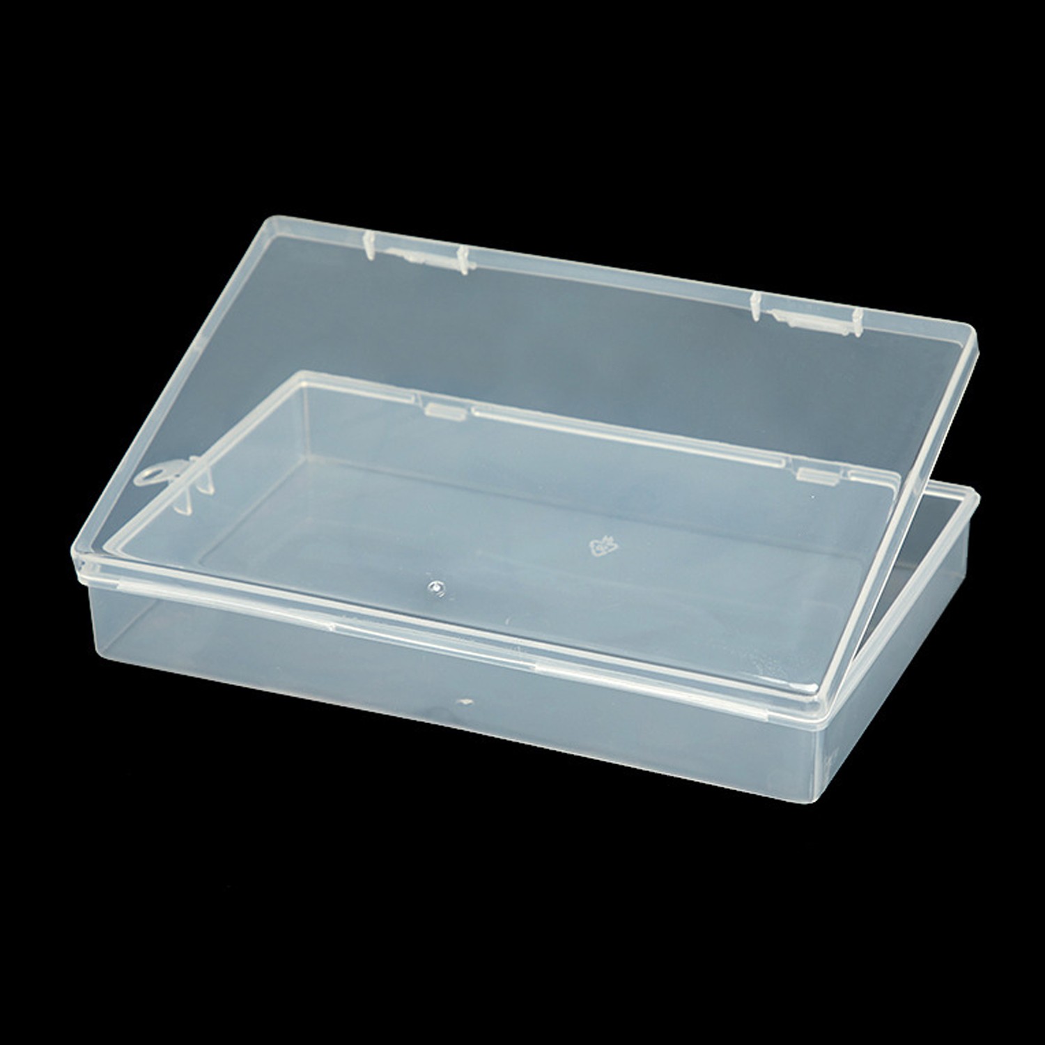Lots Clear Plastic Storage Container Box Hinged Lid DIY Arts Crafts Markers Pens