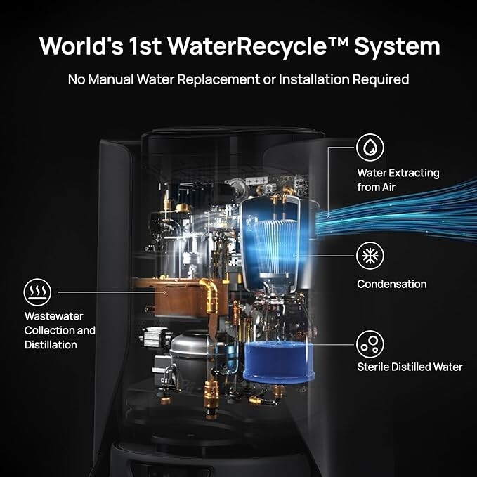 3i S10 Ultra Robot Vacuum and Mop with Water Recycle System, 13000Pa Suction
