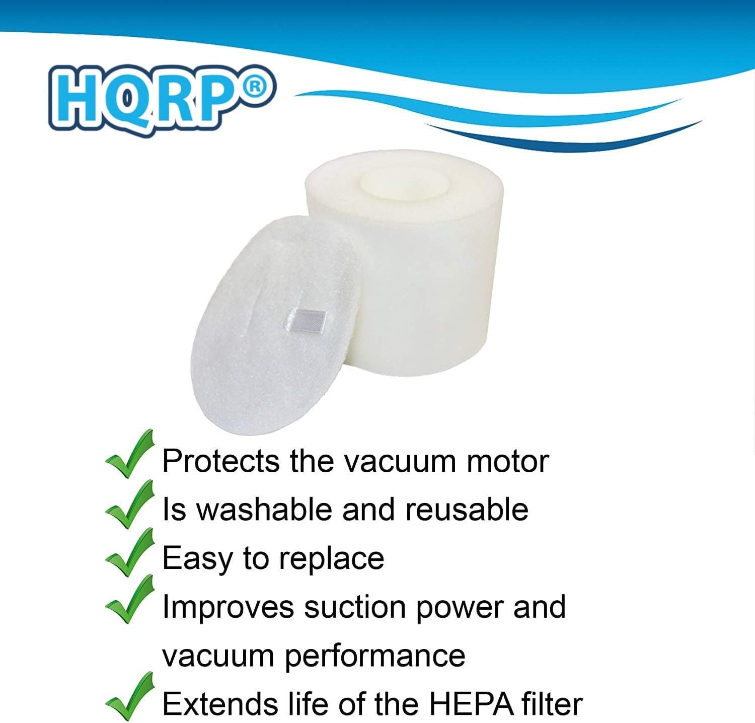 2 pack Filter Kit compatible with Shark APEX AX950 AX951 AX952 AZ1000 AZ1000W