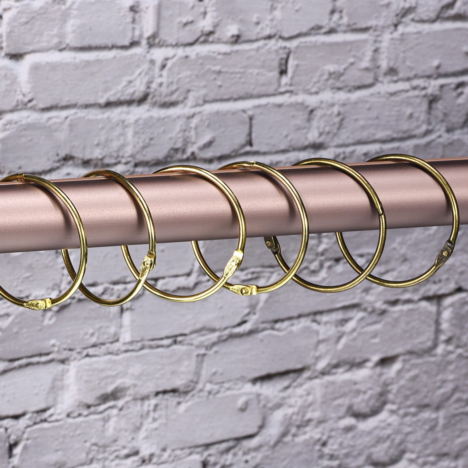 12pcs Shower Curtain Rings 0.75 Inch Loose Leaf Binder Rings Silver