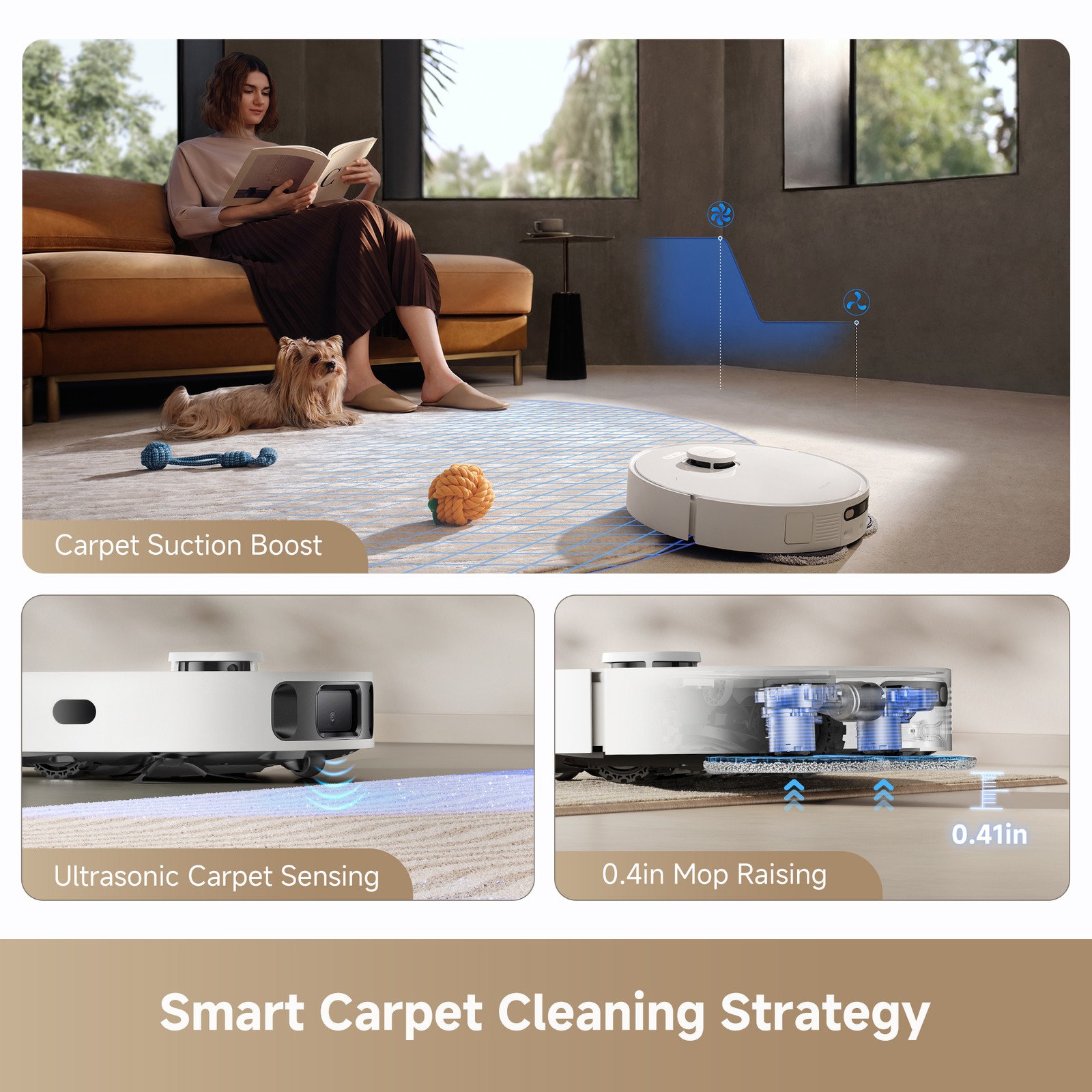 DREAME L40s Ultra CE White Robot Vacuum Mop 13kPa Suction｜Certified Refurbished